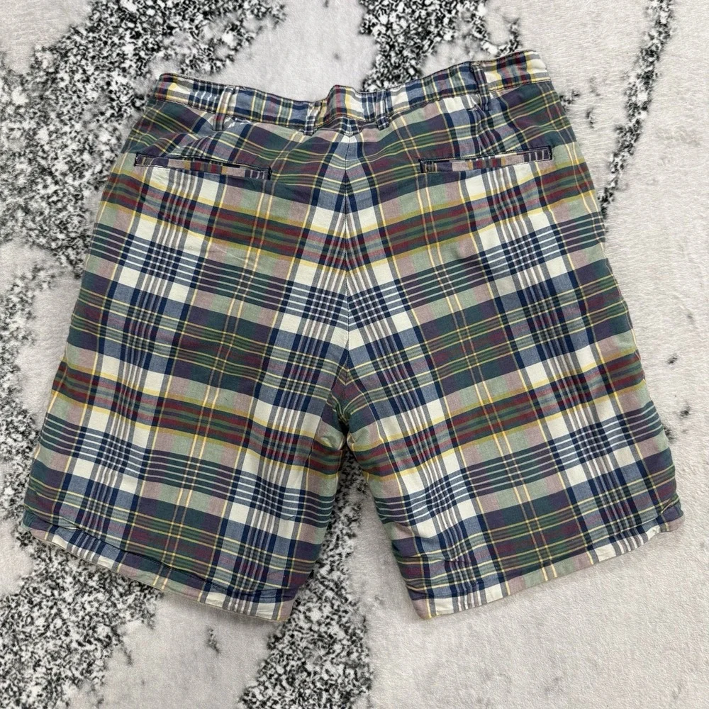 Polo Ralph‎ Lauren Madras Plaid Reversible Shorts Mens Size 34 Preppy Cotton
